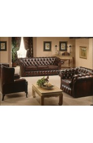 ITEM: 9878 Gladbury Traditional Leather Sofa