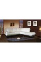 ITEM : 0658 White Top Grain Leather Corner Sofa