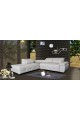 ITEM : 0543 White Top Grain Leather Corner Sofa