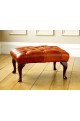 ITEM: ST0999 Leather Queen Anne Stool